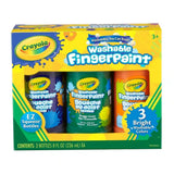 Crayola 3 Ct. 8-Oz. Washable Finger paint Bright Colors - Kiddy Zone