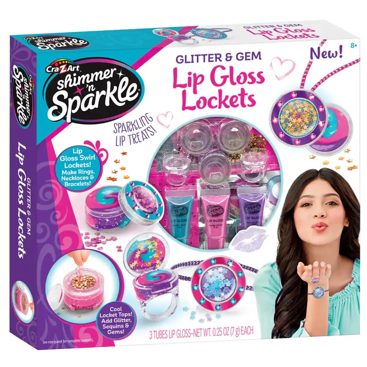 Shimmer n Sparkle Glitter & Gem Lip Gloss Locket
