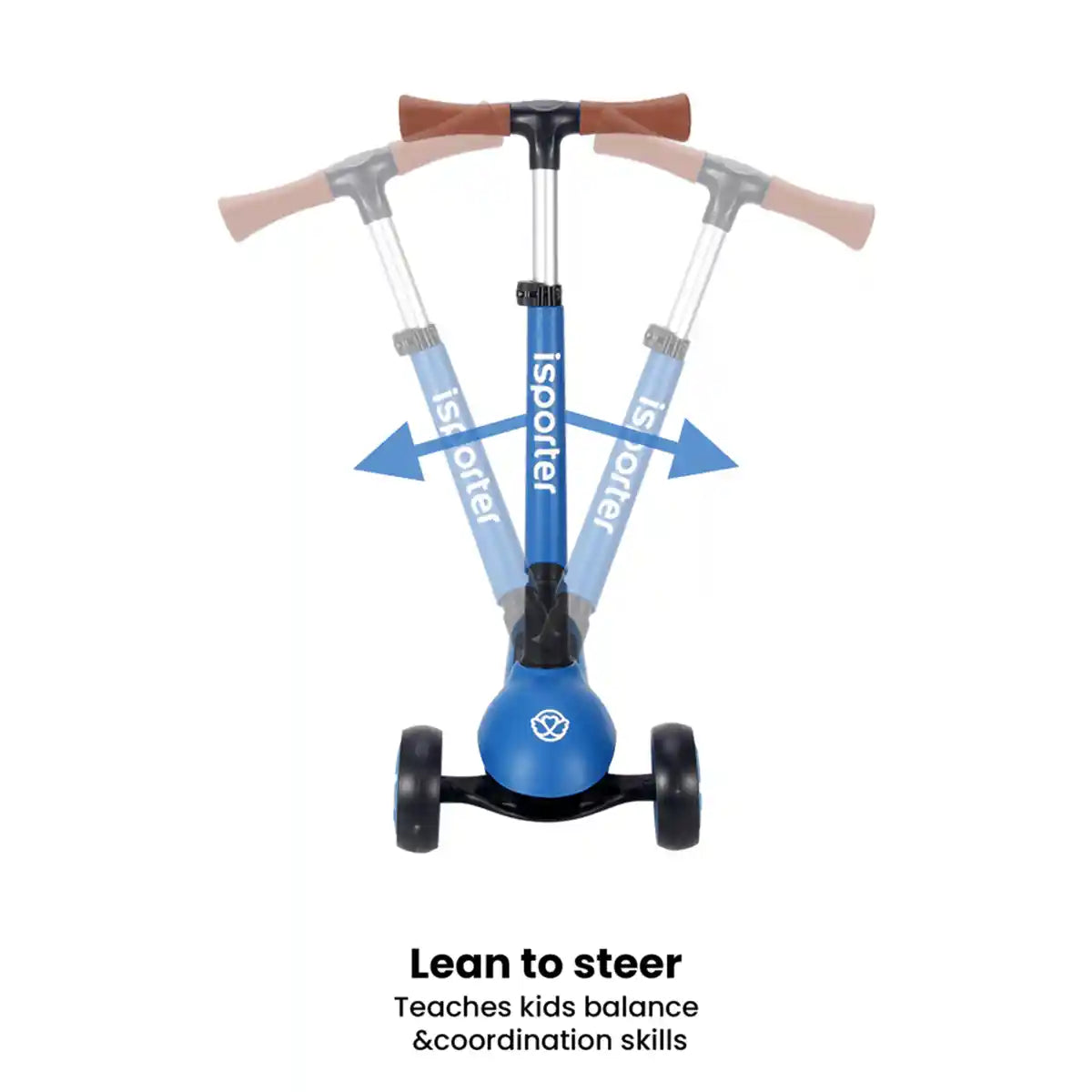 iSporter Pro Scooter With Basket M6 Blue - Kiddy Zone
