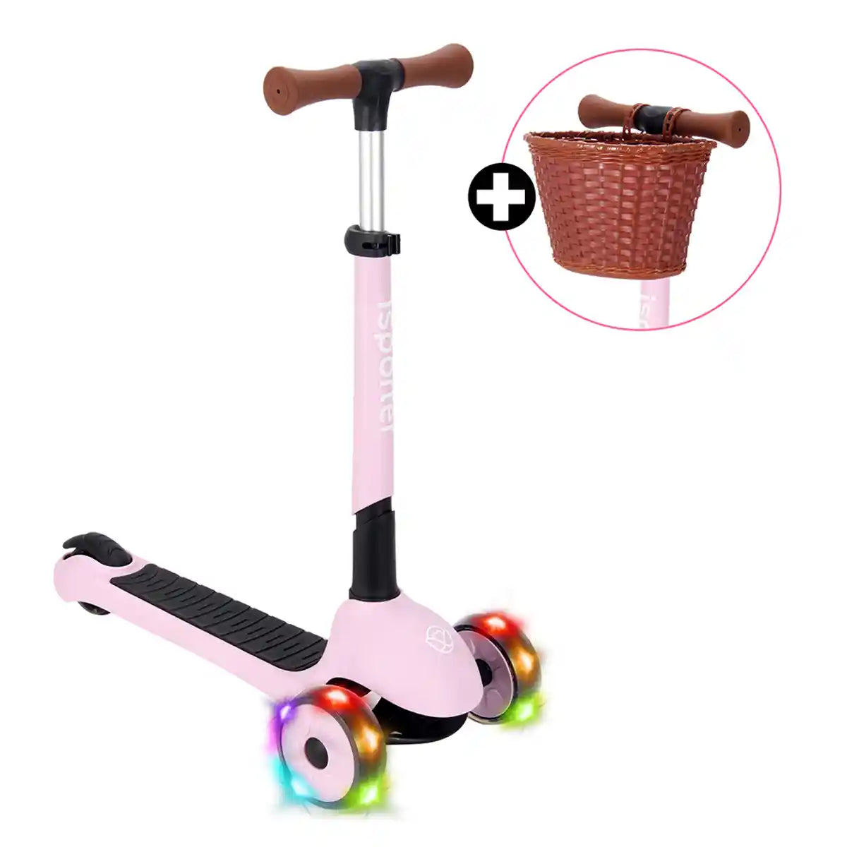 iSporter Pro Scooter With Basket M6 Pink