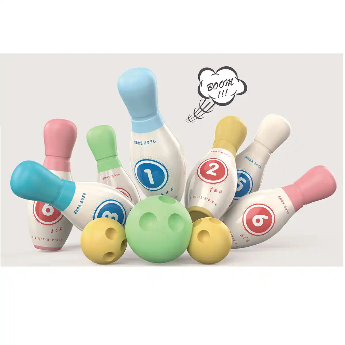 Baby Toddler Plastic Bowling Set (6 Bowling Pin+2 Balls)