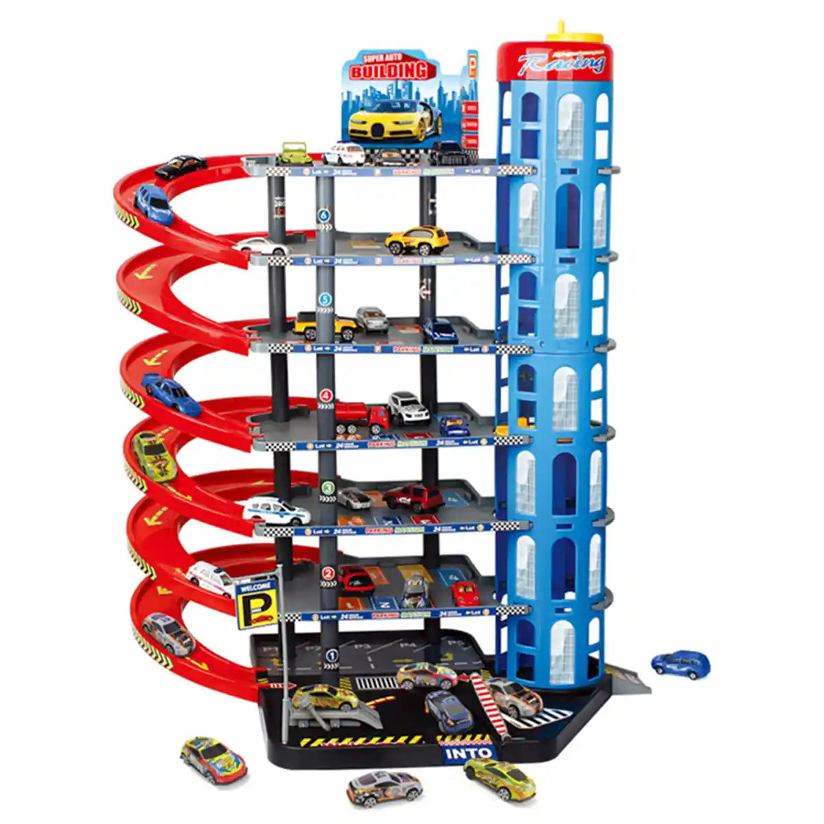 Auto Building Deluxe Parking Lot Set