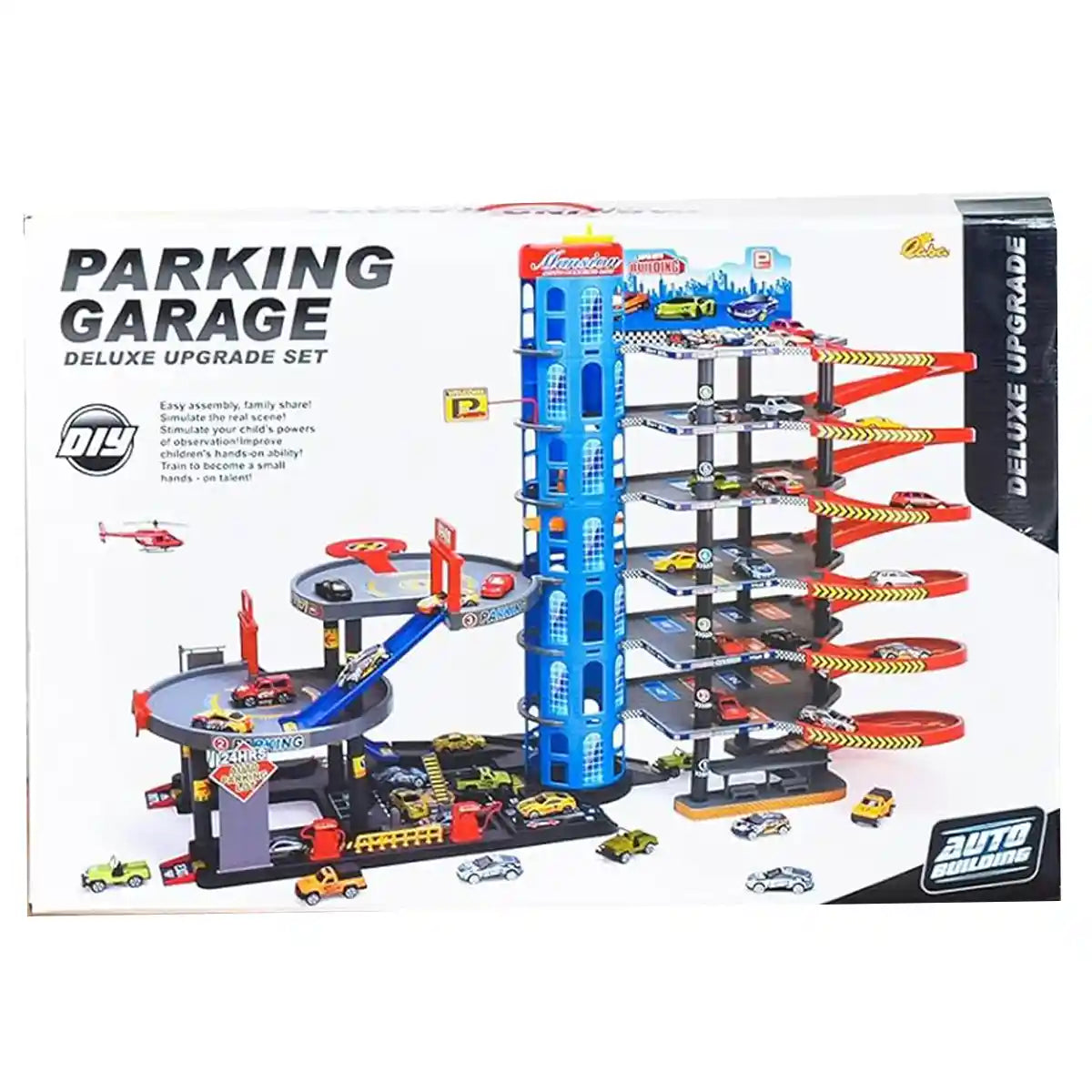 Car And Garage Parking Lot Set