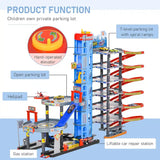 Car And Garage Parking Lot Set