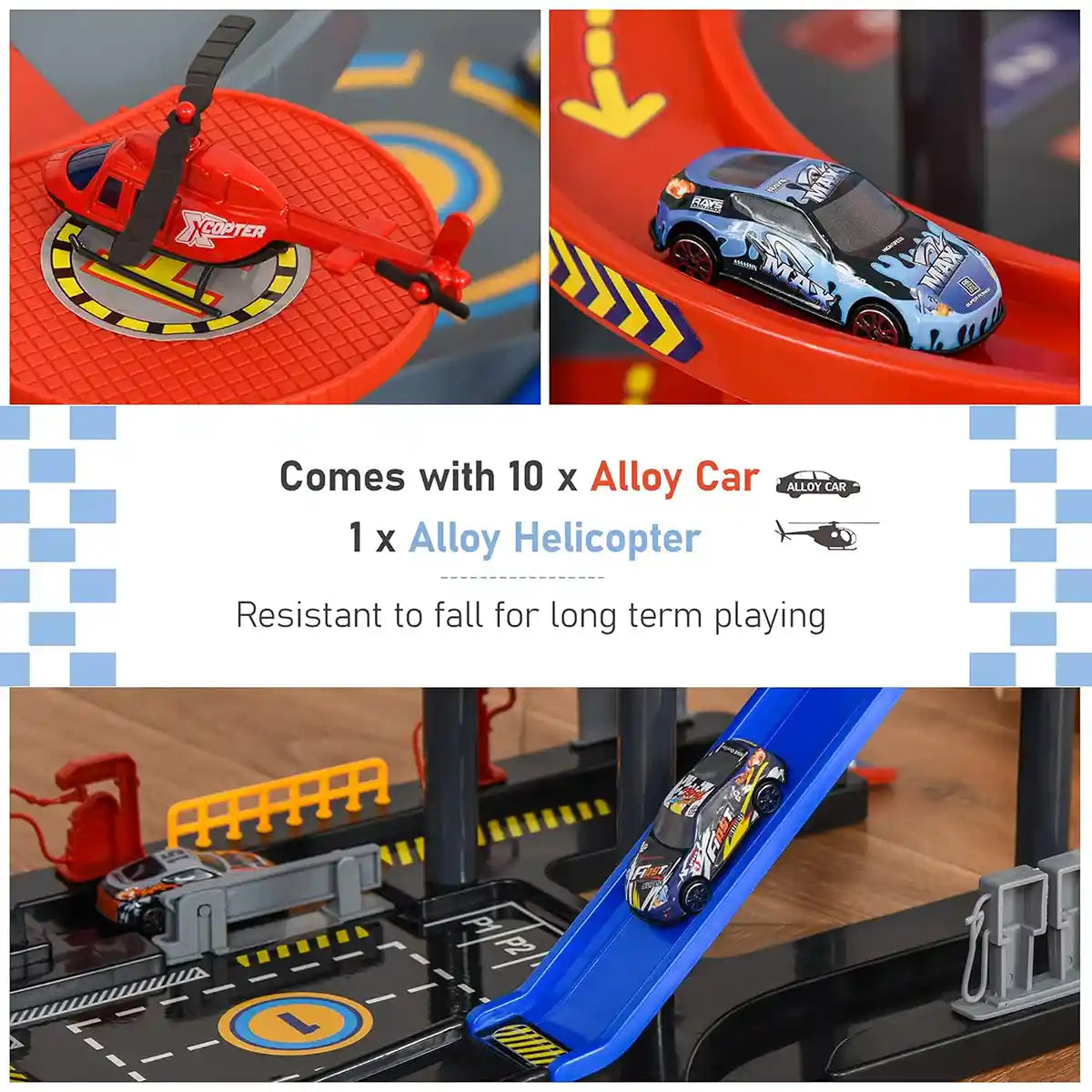 Car And Garage Parking Lot Set