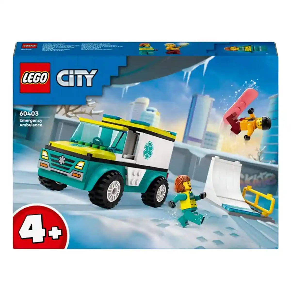 LEGO City Emergency Ambulance and Snowboarder 60403 - Kiddy Zone