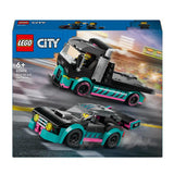 LEGO City Race Car and Car Carrier Truck Building Toy 60406 - Kiddy Zone