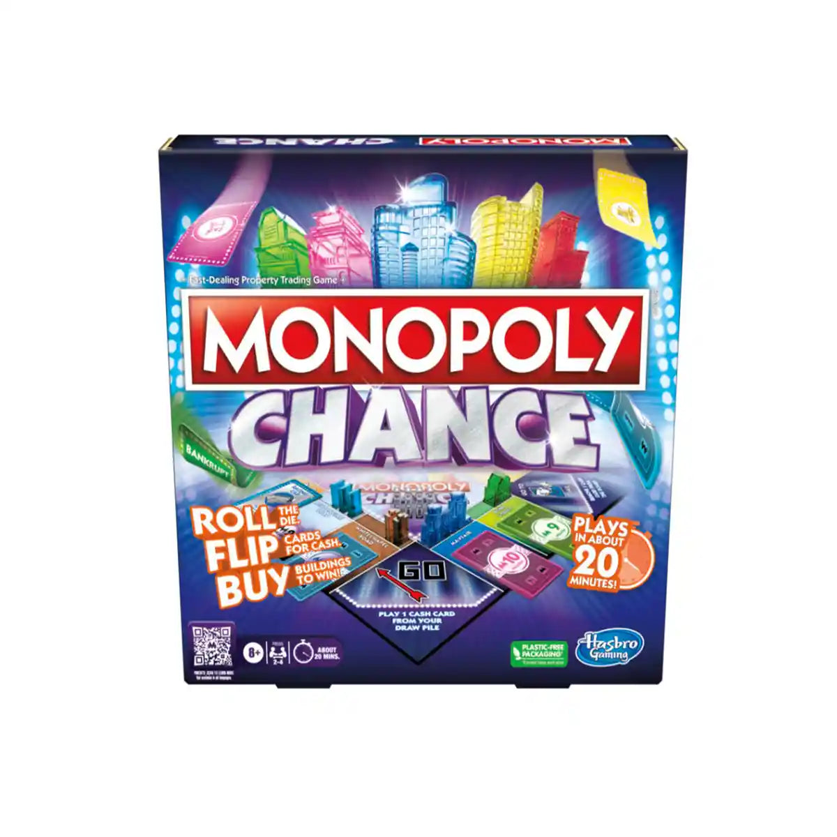 Monopoly Chance Board Game, Fast-Paced Monopoly Game, 20 Min. Average, Ages 8+
