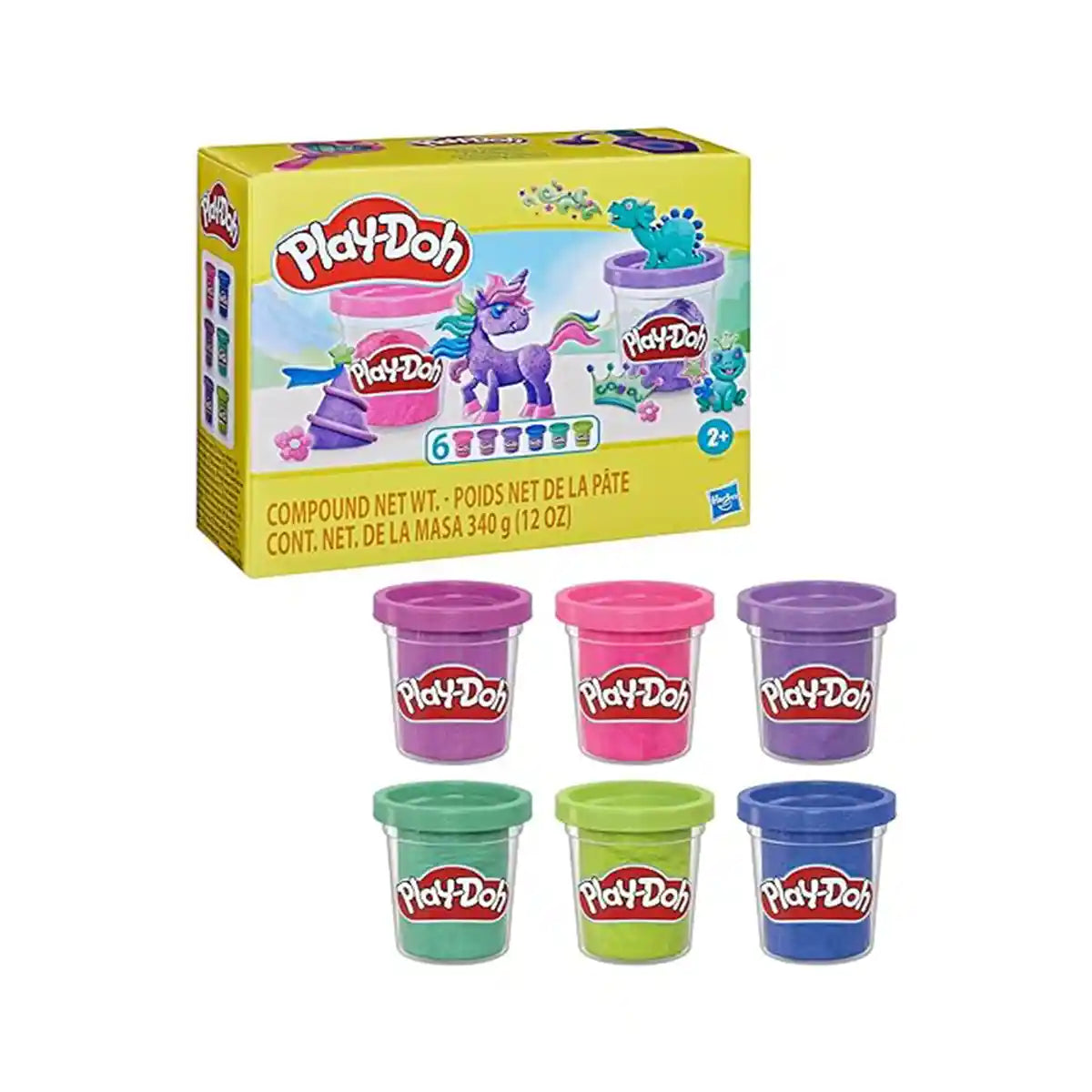 Playdoh 6 Pack Sparkle Collection Arts and Crafts Toys, 3+