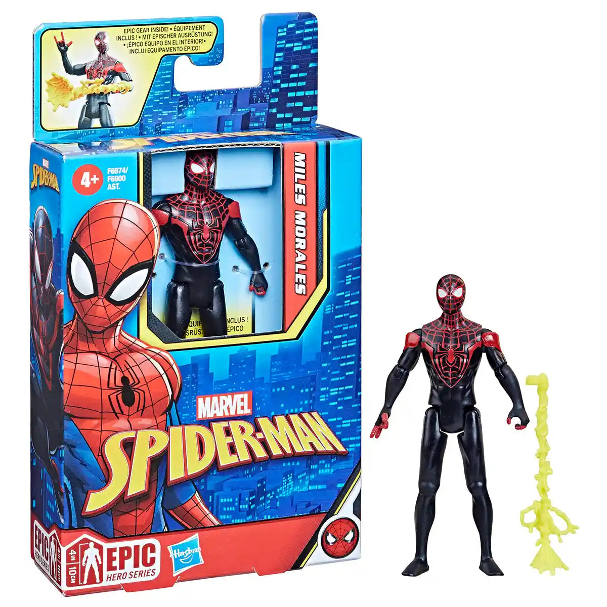 Marvel Epic Hero Series Spider-Man Miles Morales Action Figure, 4-Inch, for Kids Ages 4+