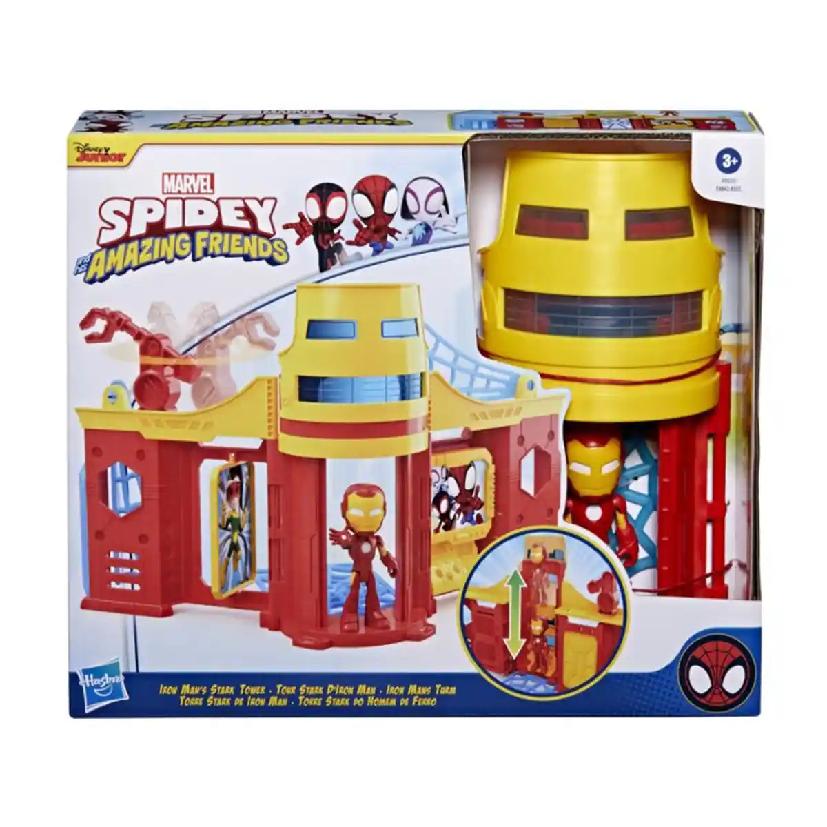 SPIDEY AND HIS AMAZING FRIENDS Stark Tower Playset, Includes 4-Inch Iron Man Action Figure, Toys for Kids 3+ - Kiddy Zone