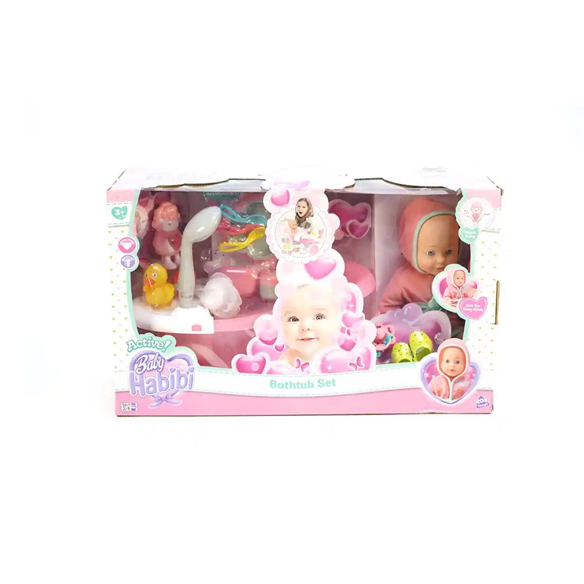 Baby Habibi Doll Bathtub Set 14inch (Active) 3yrs+ - Kiddy Zone