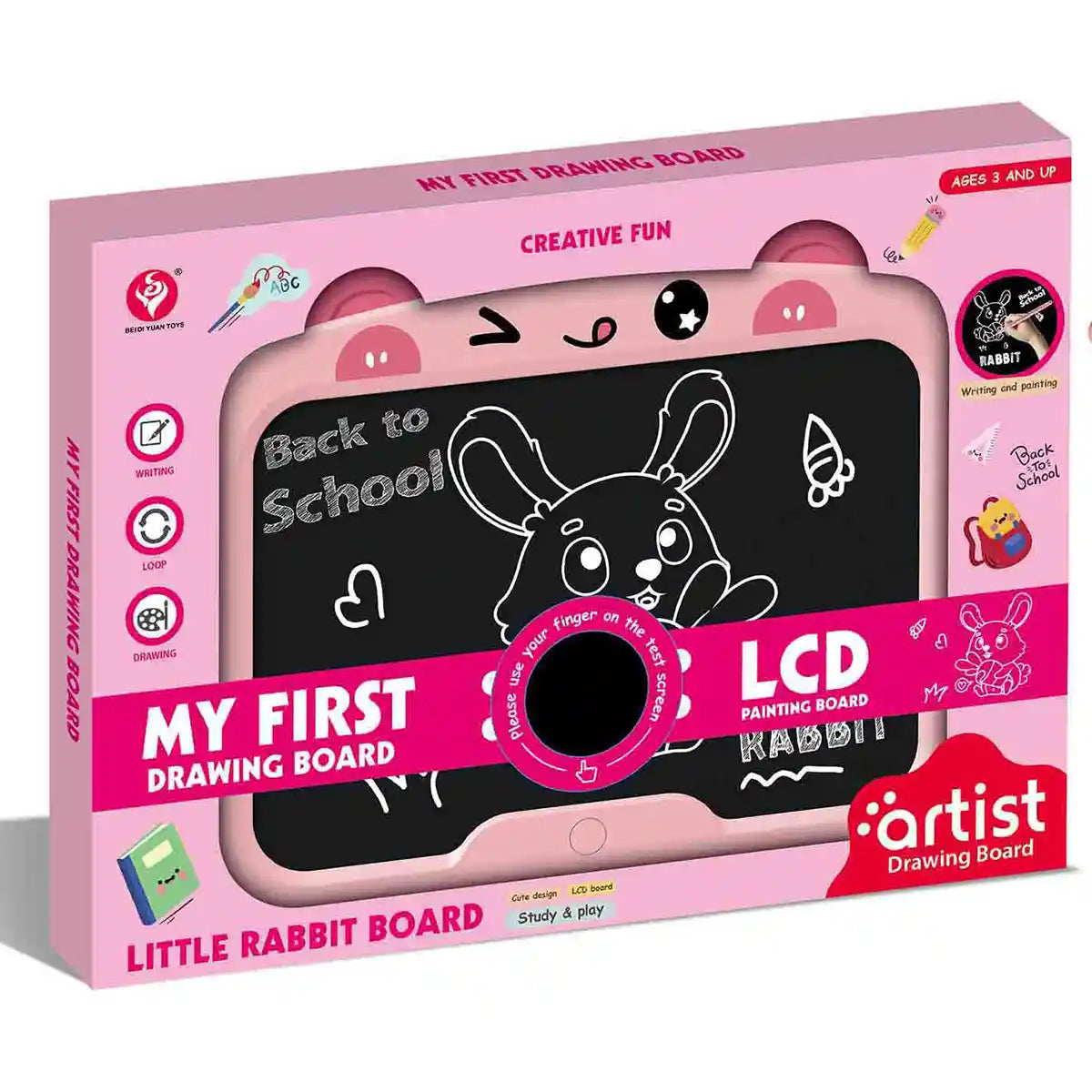 LCD DRAWING BOARD (GIRL) 3YRS+ - Kiddy Zone