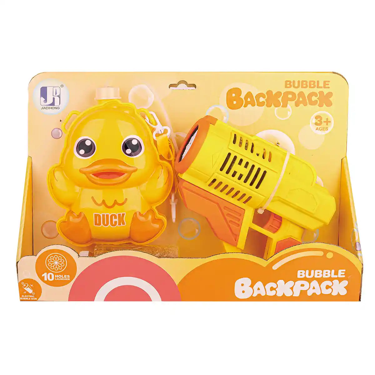 CARTOON DUCK BACKPACK BUBBLE GUN 3YRS+
