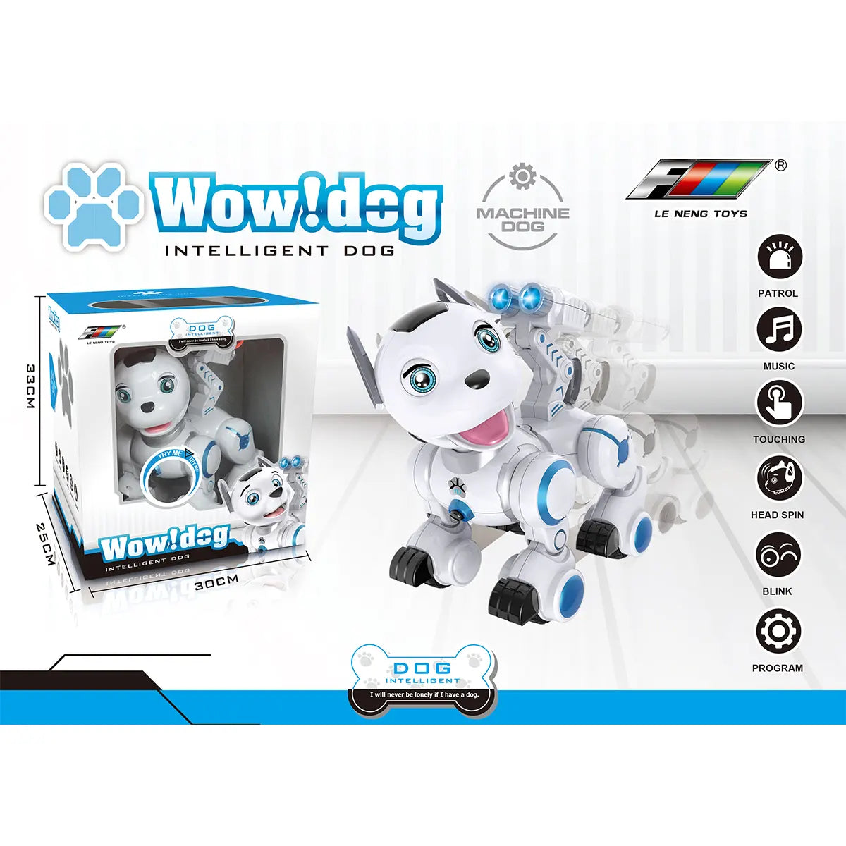 R/C Intelligent barking patrol dog 3YRS+