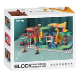 Dinosaur Building Block Ball Slide (147pcs) 3yrs+ - Kiddy Zone