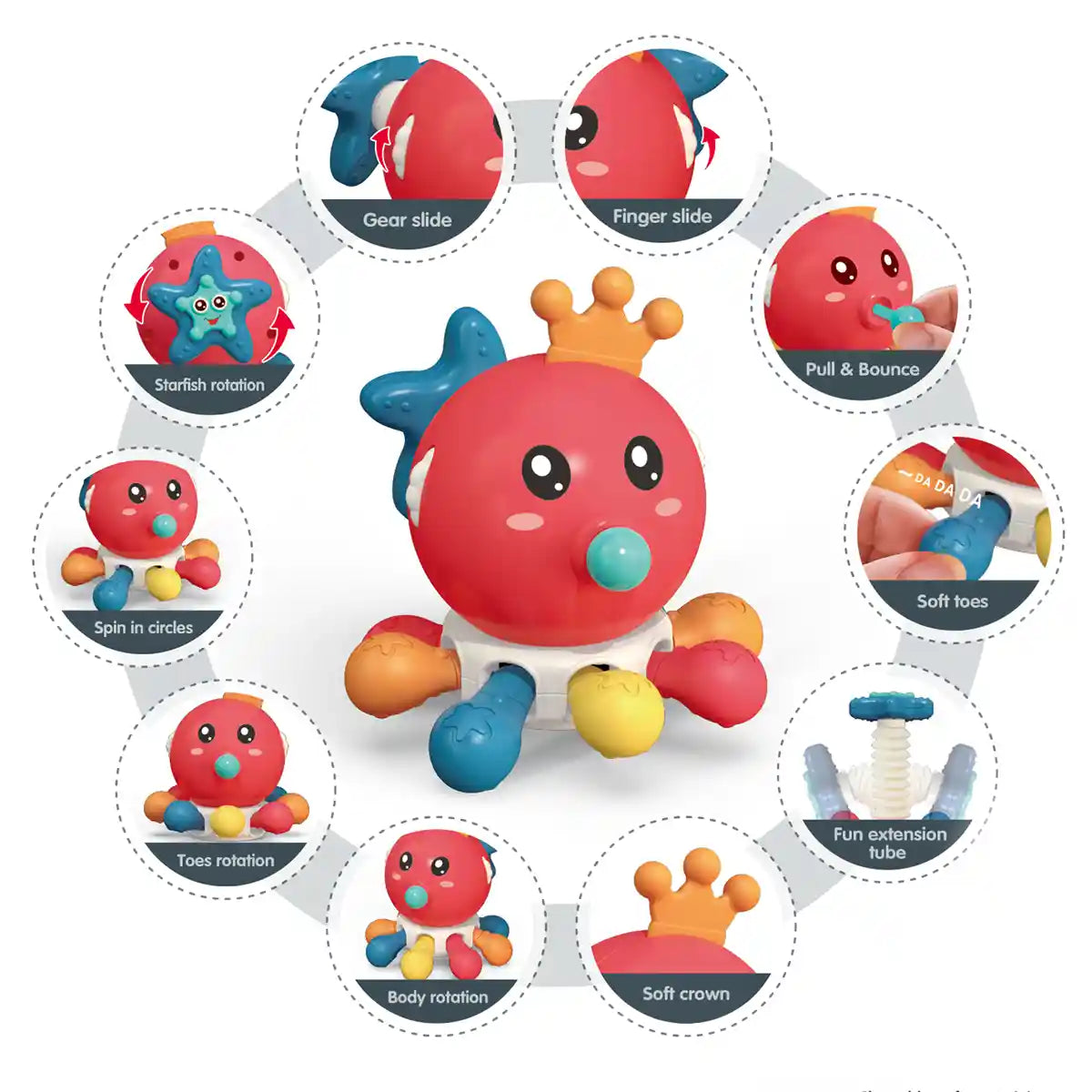 Teeth Octopus Turn Fun - 6032