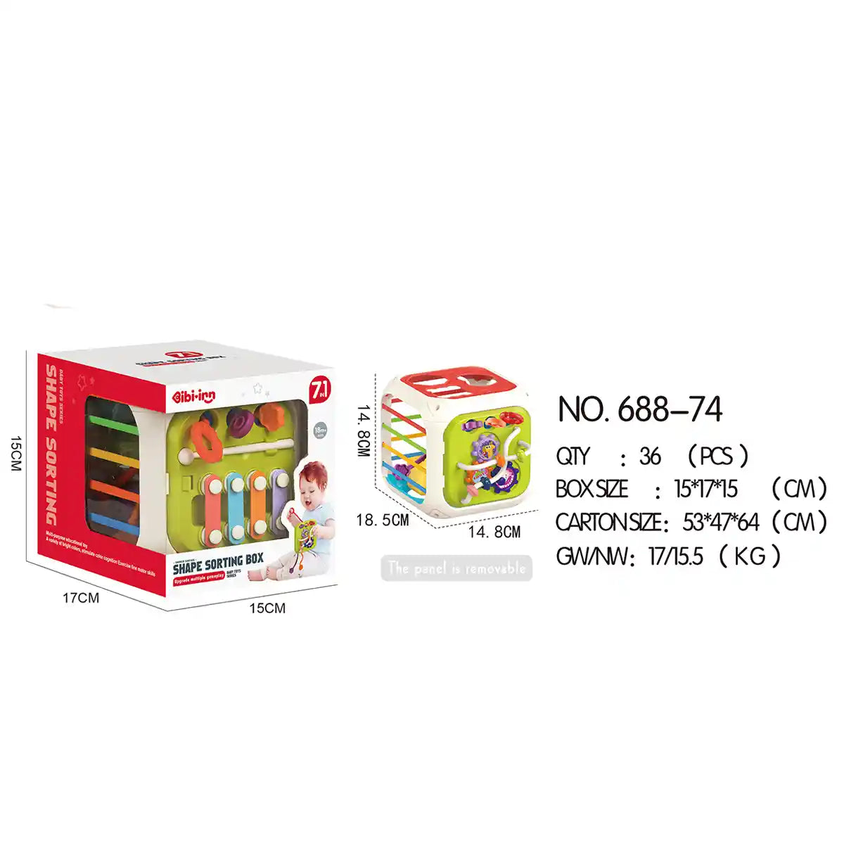 Shape Sorting Box 18m+