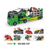 Jinjia Dino Rescue Transporter With Helicopter And Dinosaurs (Sound+Light) 3yrs+
