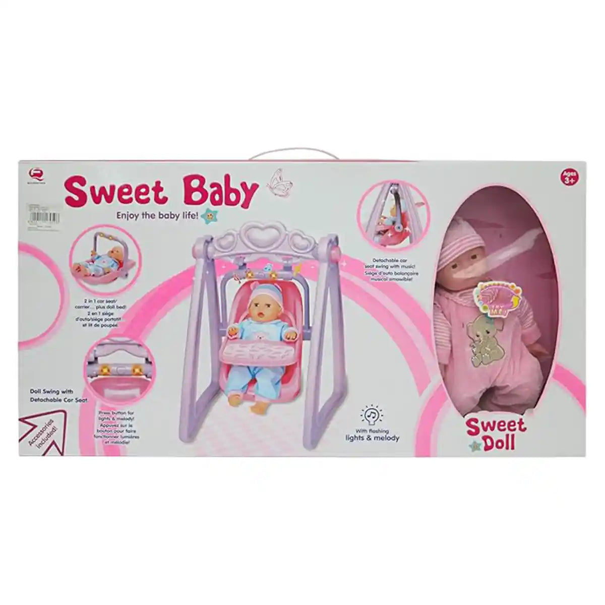 Qf Sweet Baby Cradle And Doll 3yrs+