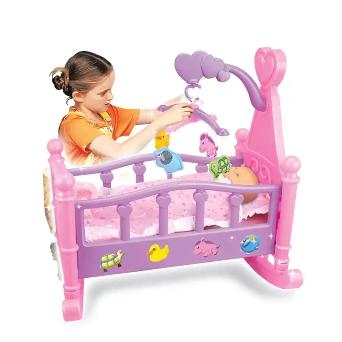 Qf Sweet Baby Doll With Crib 3yrs+