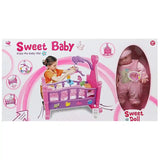 Qf Sweet Baby Doll With Crib 3yrs+