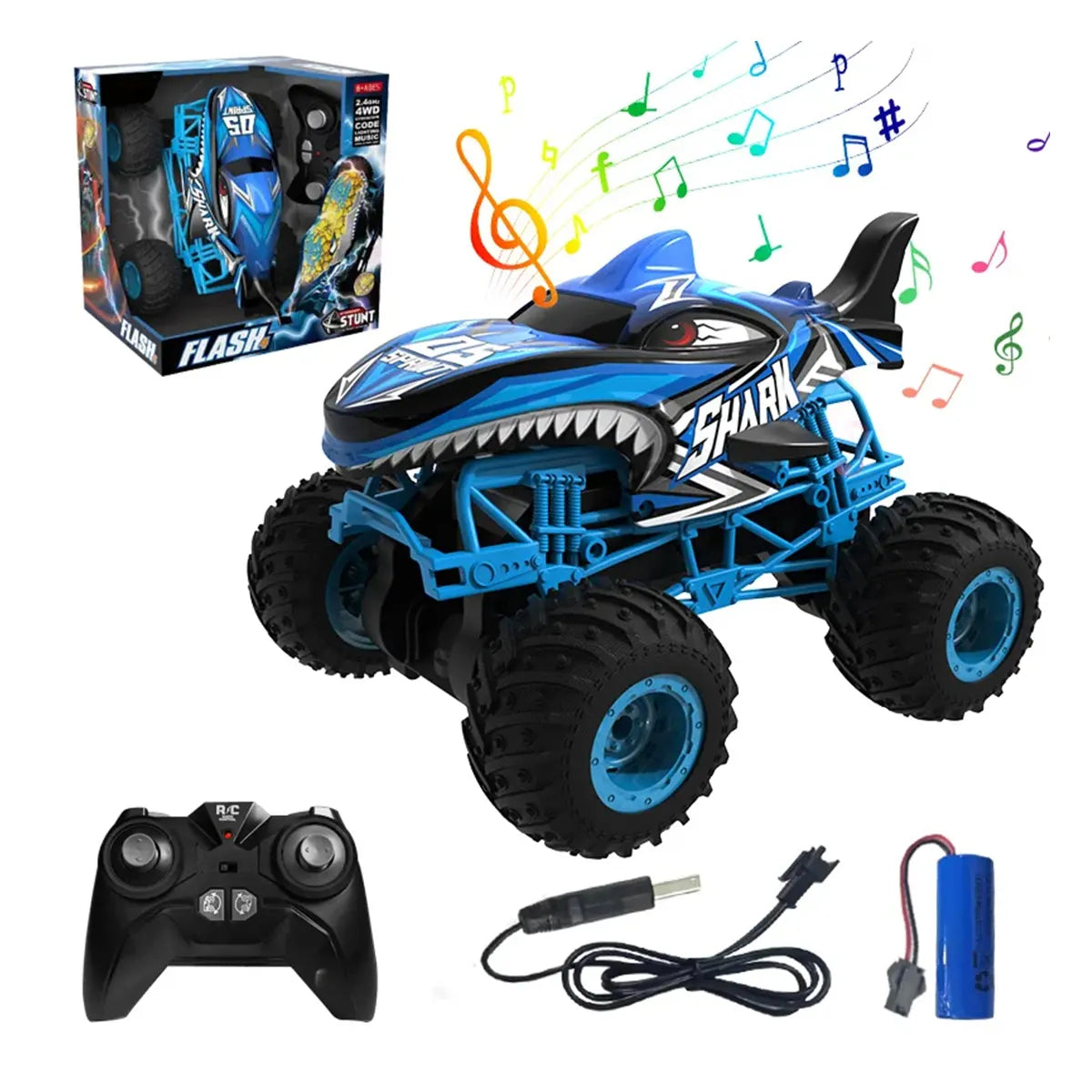 RC 1:16 Shark Gyroscope Stunt Off-Road Vehicle (Standing Stunt) 2.4g