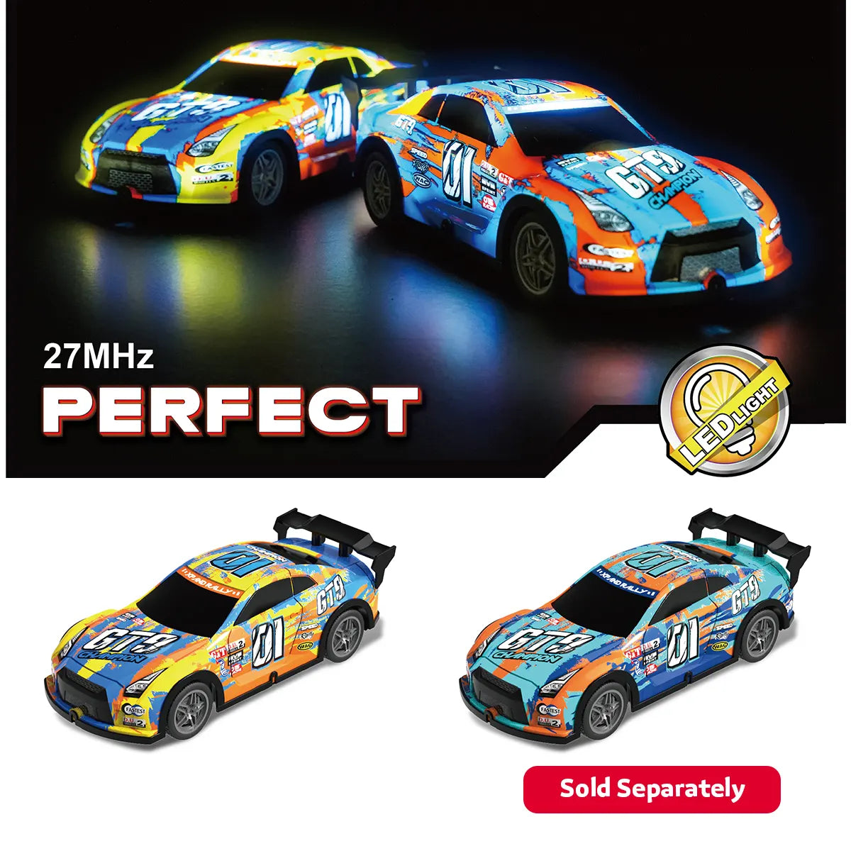R/C 1:22 Four-Way Light Racing Car 3yrs+