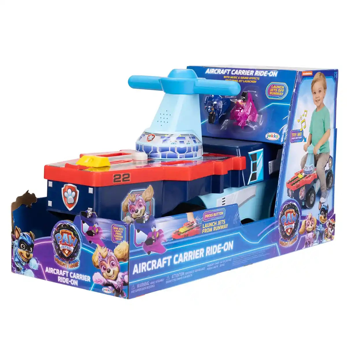 Paw Patrol Movie2 AirCraft Carrier Ride-On - Kiddy Zone