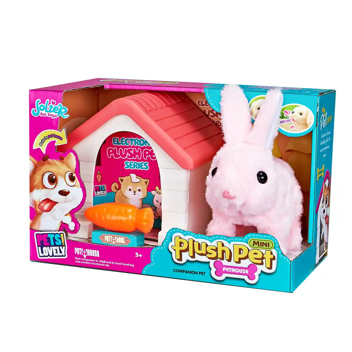 B/O Plush Pet Rabbit With Accessories 3yrs+ MC-1003 - Kiddy Zone