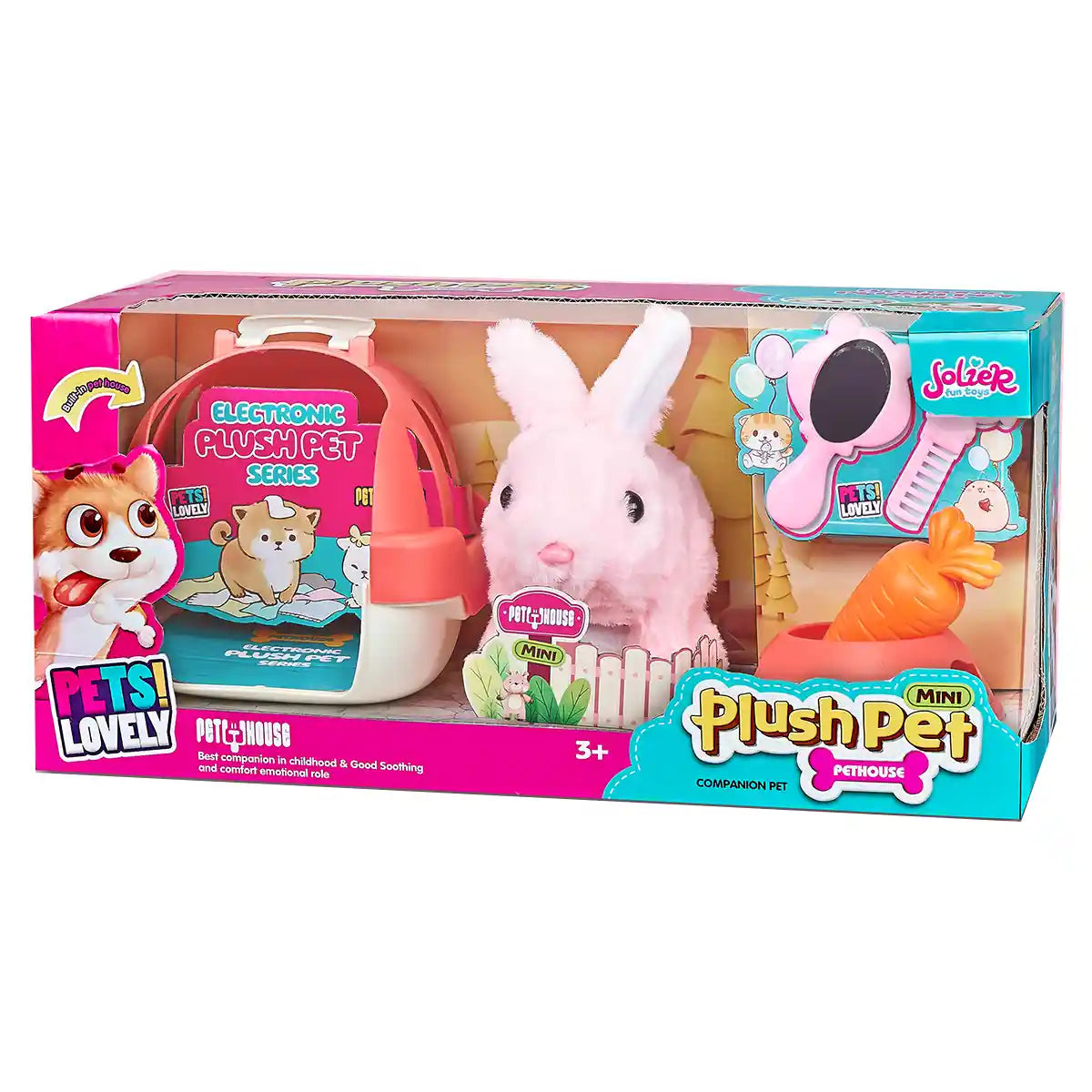 B/O Plush Pet Rabbit Toy With Accessories 3yrs+ - MC-1016