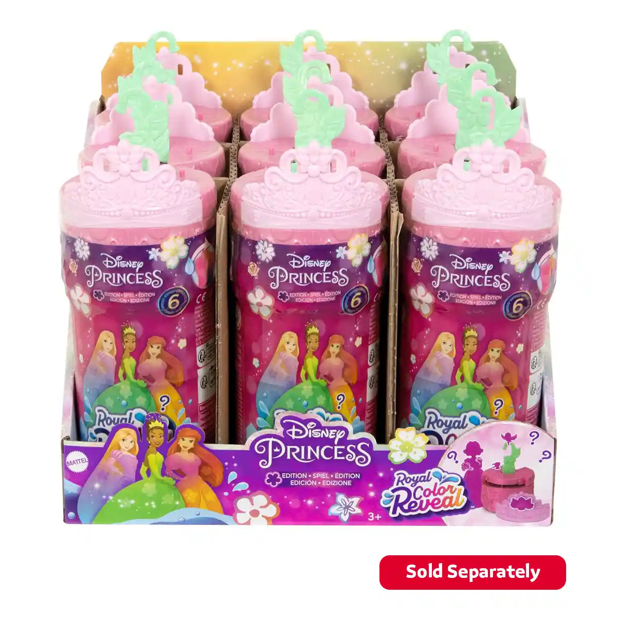 Disney Princess Small Doll - Royal Reveal Flower Spring Asst CDU - Kiddy Zone