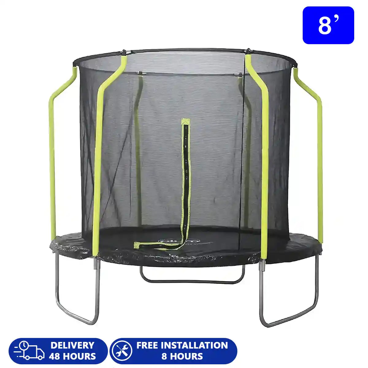 Plum 8ft Wave Springsafe Trampoline & Enclosure Pvc (Color Box)
