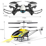 2.4g Drone + helicopter 2 in 1 packing with 1 controller