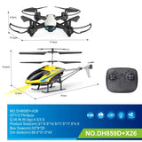 2.4g Drone + helicopter 2 in 1 packing with 1 controller