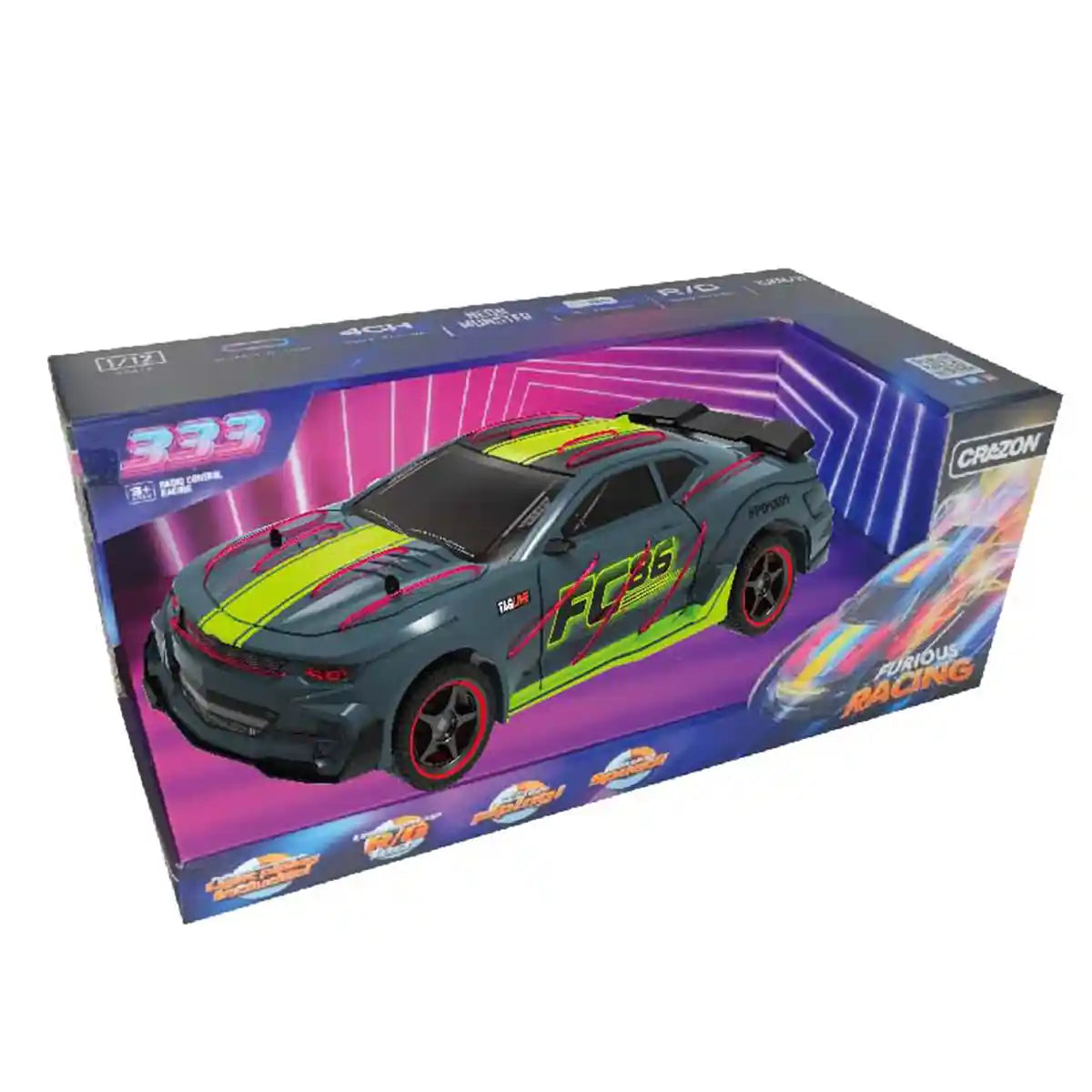 CRAZON 1:12 RC CAR WITH BATTERY 3YRS+ - Kiddy Zone