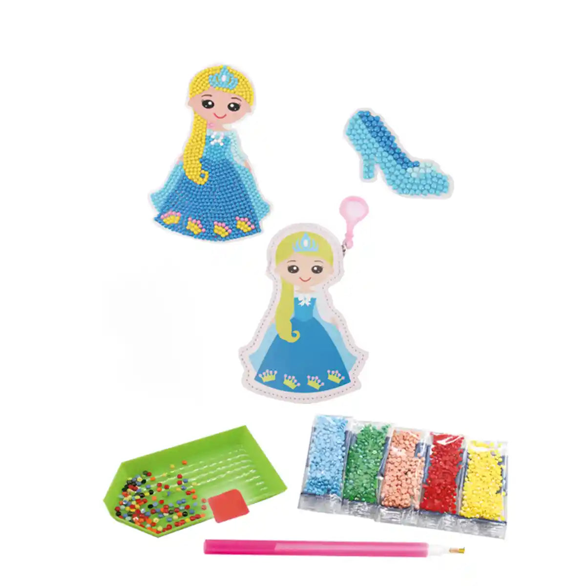DIY DIAMOND/DIAMOND FREE STICKER - PRINCESS ZERO WALLET (BLUE)6YRS+ - Kiddy Zone