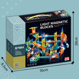 Magic Magnetic Paradise (Magnetic Light Ball Track Building Block) 110pcs Barrel 3yrs