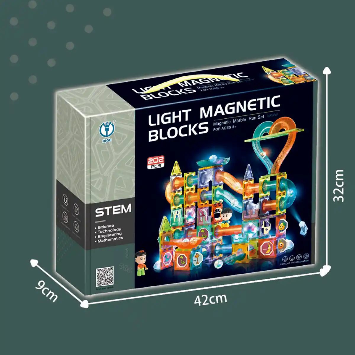 Magic Magnetic Paradise (Magnetic Light Ball Track Building Blocks) 202pcs 3yrs