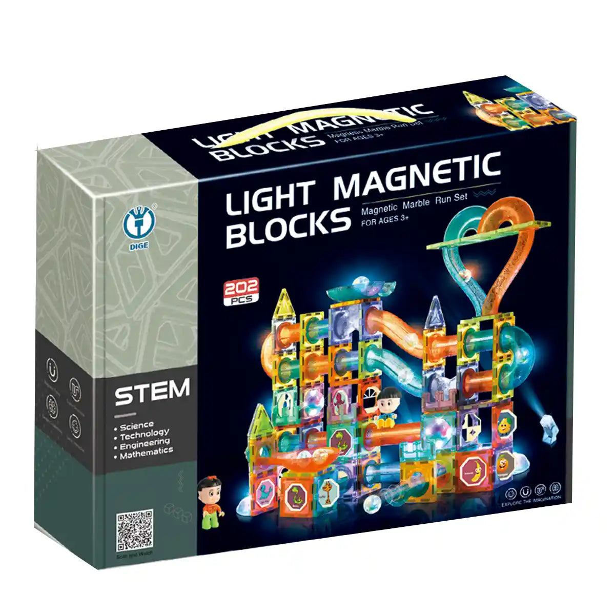 Magic Magnetic Paradise (Magnetic Light Ball Track Building Blocks) 202pcs 3yrs