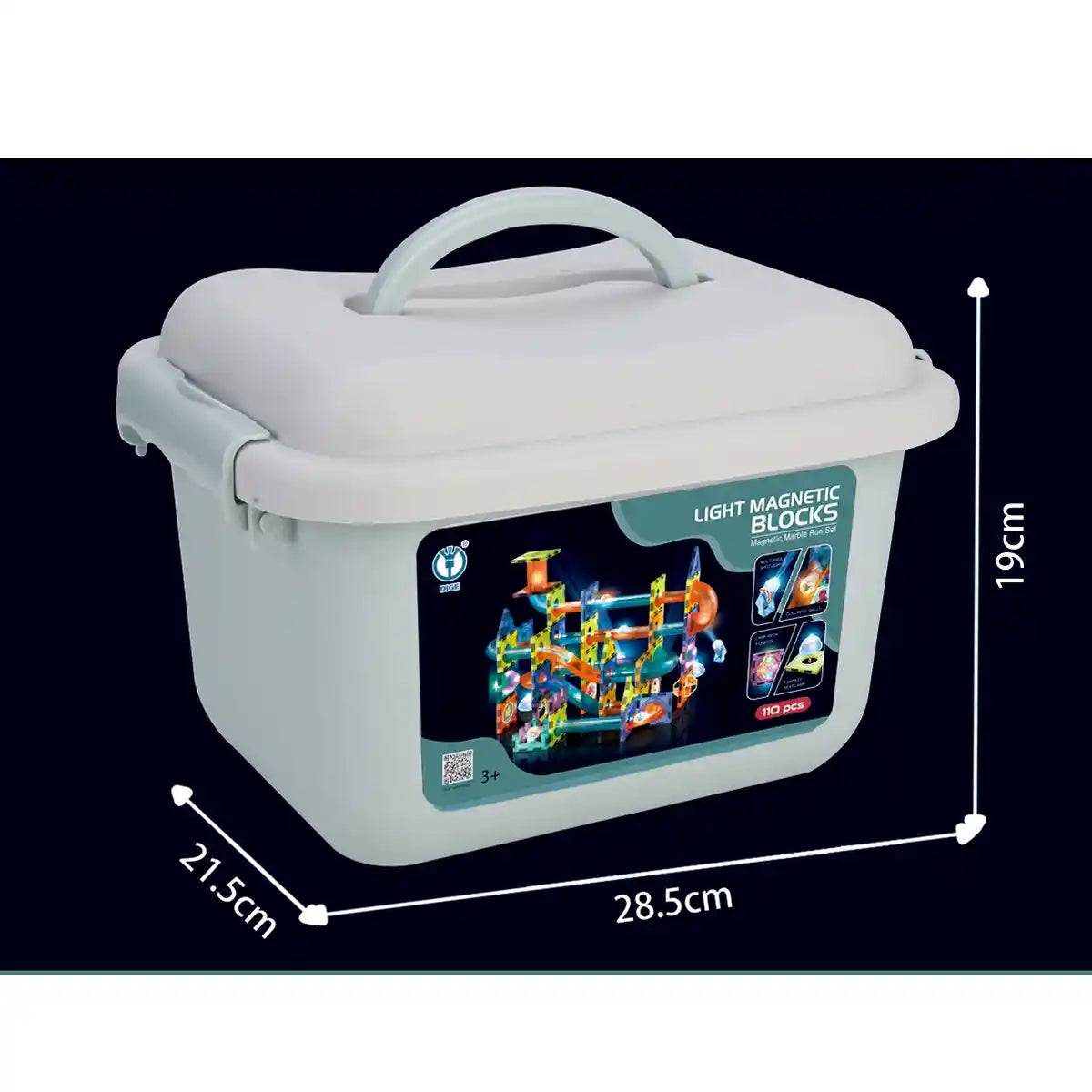 Magic Magnetic Paradise (magnetic light ball track building block) 110pcs barrel 3YRS+