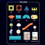 Magic Magnetic Paradise (magnetic light ball track building block) 110pcs barrel 3YRS+