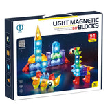 Puzzle Magnetic Building Blocks 94PCS Light Edition 3YRS+ - Kiddy Zone