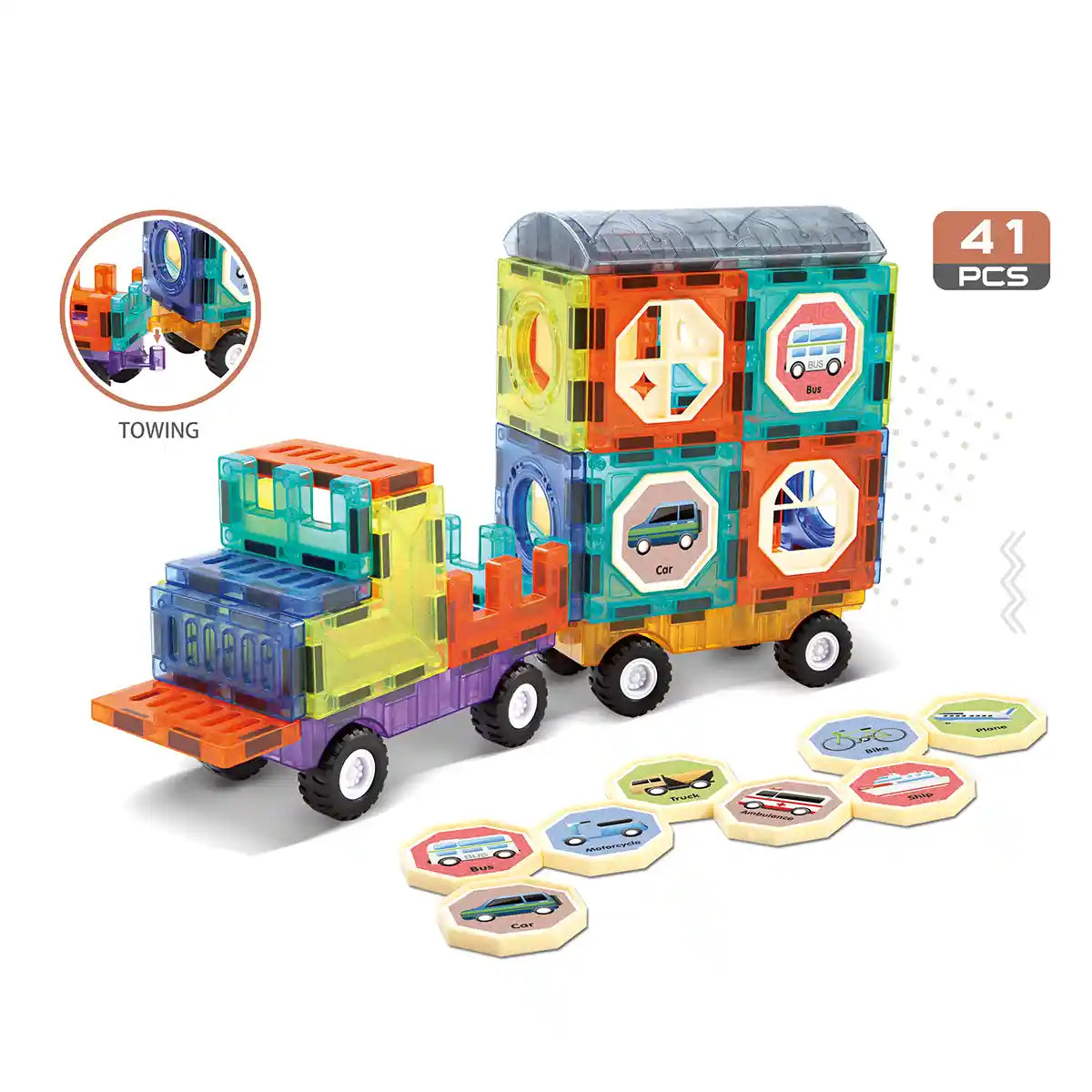 Magic Magnetic Paradise (Color Window Magnetic Chip Building Blocks) 41pcs 3yrs+