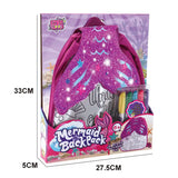Mermaid Diy Painted Watercolor Backpack (5-Color Washable Pen) 6yrs+