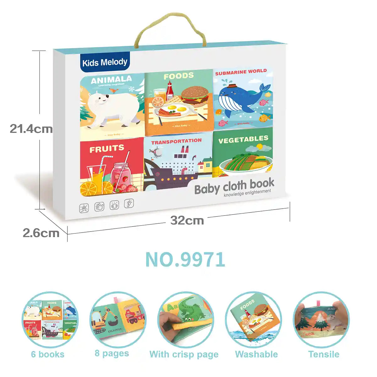 Play House Series Cloth Book (6 Mixed) 0M+