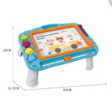 Puzzle Magnetic Color Painting Board with 12 Color Copy Cards (Blue and Pink) 0M+