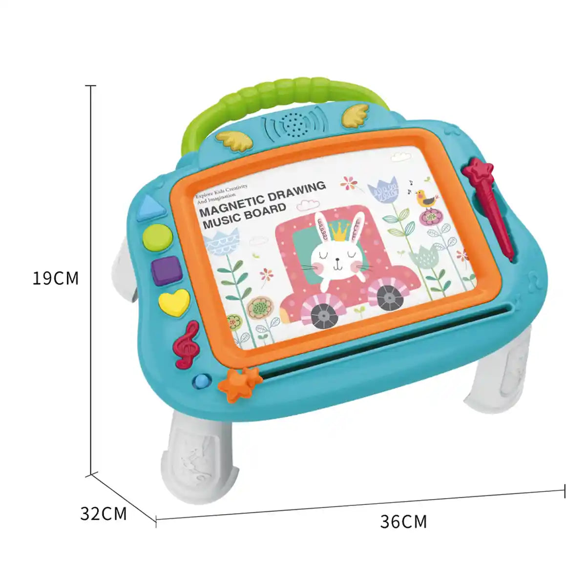 The puzzle music magnetic drawing board 12 color copy cards 3YRS+