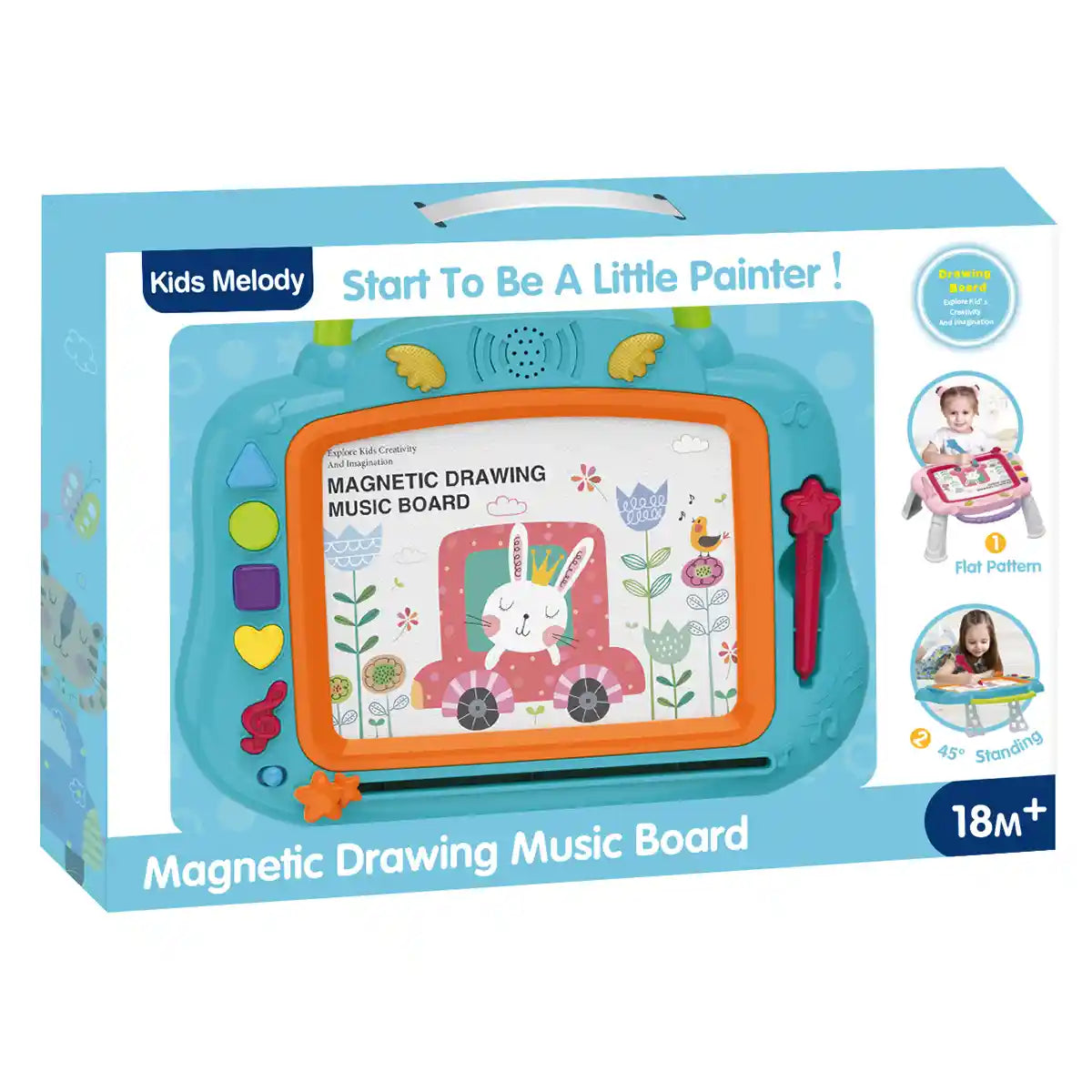 The puzzle music magnetic drawing board 12 color copy cards 3YRS+