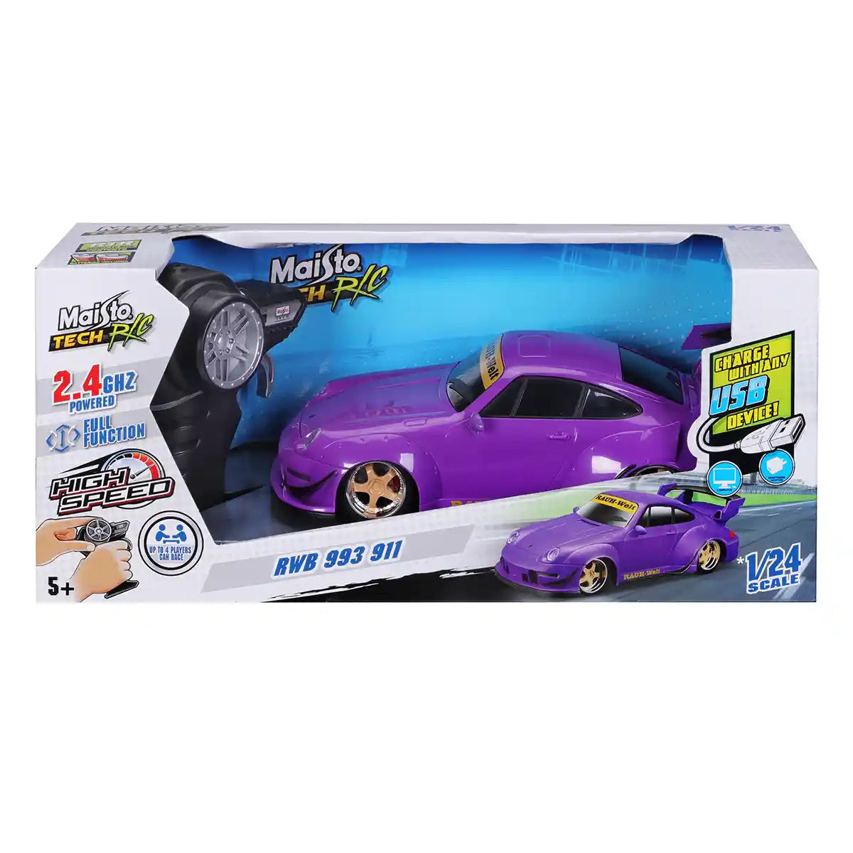 MAISTO - 1:24 RC PREMIUM - RWB 993 911 - Kiddy Zone